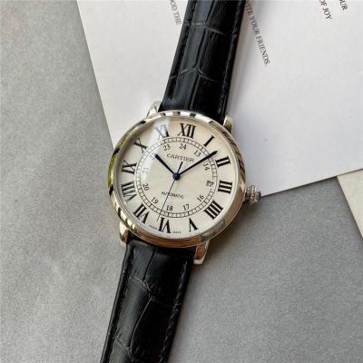 Replica Rotonde A2813 Automatic Movement Mens Watch White Dial Leather Strap G10