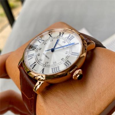 Replica Rotonde A2813 Automatic Movement Mens Watch White Dial Leather Strap G10