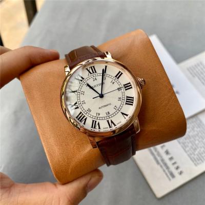 Replica Rotonde A2813 Automatic Movement Mens Watch White Dial Leather Strap G10