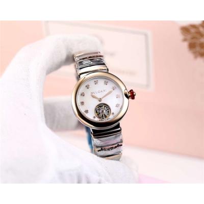 Replica Lvcea A21J Automatic Movement Womens Watch MOP Tourbillon Dial Rose Gold A E04