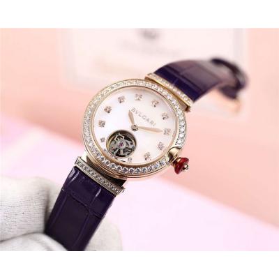 Replica Lvcea A21J Automatic Movement Womens Watch MOP Tourbillon Dial Rose Gold B E04