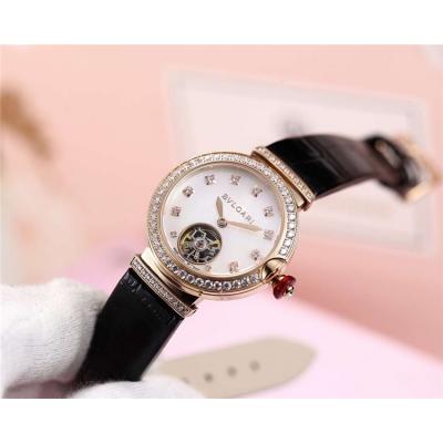 Replica Lvcea A21J Automatic Movement Womens Watch MOP Tourbillon Dial Rose Gold B E04