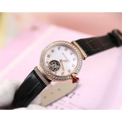 Replica Lvcea A21J Automatic Movement Womens Watch MOP Tourbillon Dial Rose Gold B E04