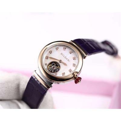 Replica Lvcea A21J Automatic Movement Womens Watch MOP Tourbillon Dial Rose Gold E E04