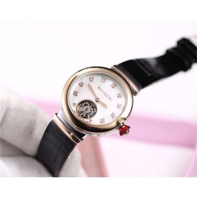 Replica Lvcea A21J Automatic Movement Womens Watch MOP Tourbillon Dial Rose Gold E E04