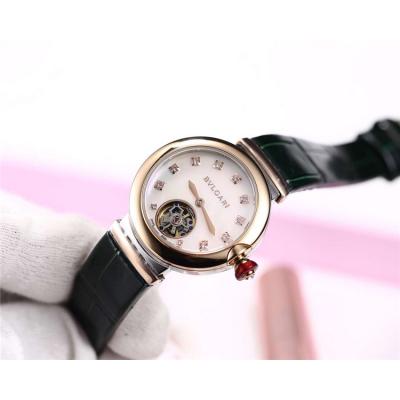 Replica Lvcea A21J Automatic Movement Womens Watch MOP Tourbillon Dial Rose Gold E E04