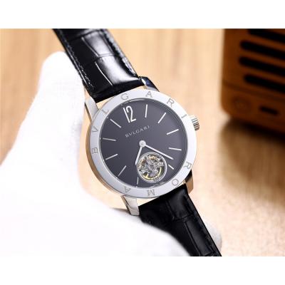 Replica A21J Automatic Movement Mens Watch White Dial Leather Strap B E05