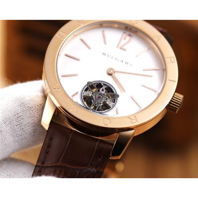 Replica A21J Automatic Movement Mens Watch White Dial Leather Strap B E05