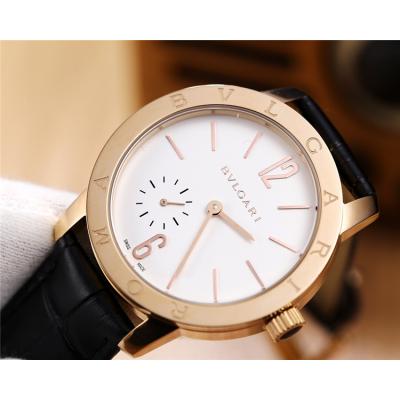 Replica A21J Automatic Movement Mens Watch White Dial Leather Strap A E06