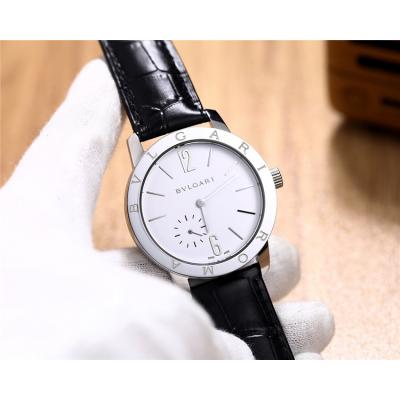 Replica A21J Automatic Movement Mens Watch White Dial Leather Strap A E06