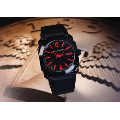 Replica Octo A21j Automatic Movement Mens Watch Black Dial Rubber Strap E10