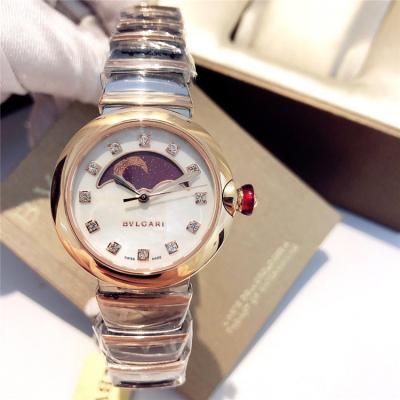 Replica Lvcea Swiss Quartz Movement Womens Watch MOP Moon Dial Two Tone Rose Gold E20