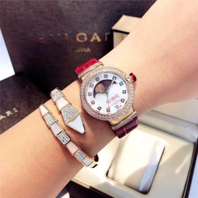 Replica Lvcea Swiss Quartz Movement Womens Watch MOP Moon Dial Leather Strap E21