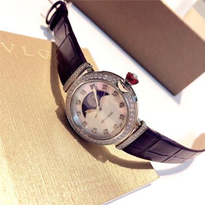 Replica Lvcea Swiss Quartz Movement Womens Watch MOP Moon Dial Leather Strap E21