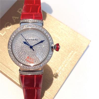 Replica Lvcea Swiss Quartz Movement Womens Watch Full Diamonds Dial Laether Strap E23