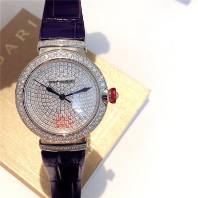 Replica Lvcea Swiss Quartz Movement Womens Watch Full Diamonds Dial Laether Strap E23