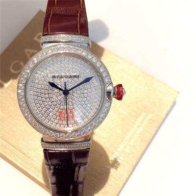 Replica Lvcea Swiss Quartz Movement Womens Watch Full Diamonds Dial Laether Strap E23