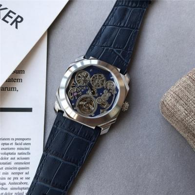 Replica Octo A21j Automatic Movement  Mens Watch Skeleton Dial Leather Strap E27