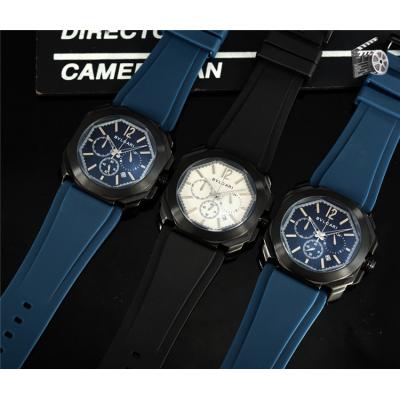 Replica Octo Japan Quartz Movement Mens Watch White Dial Rubber Strap A E29