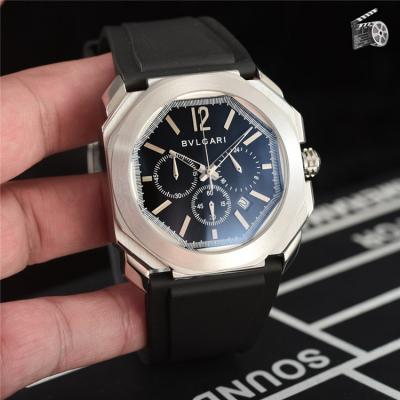 Replica Octo Japan Quartz Movement Mens Watch Black Dial Rubber Strap B E29