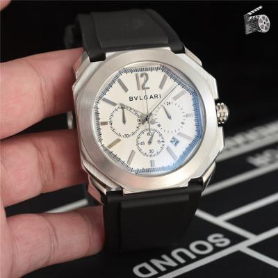 Replica Octo Japan Quartz Movement Mens Watch Black Dial Rubber Strap B E29