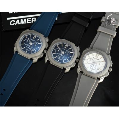 Replica Octo Japan Quartz Movement Mens Watch White Dial Rubber Strap C E29