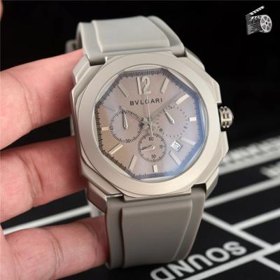 Replica Octo Japan Quartz Movement Mens Watch White Dial Rubber Strap C E29