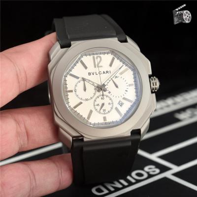 Replica Octo Japan Quartz Movement Mens Watch White Dial Rubber Strap C E29