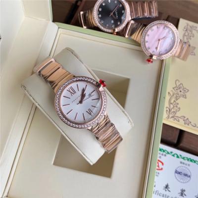 Replica Lvcea Swiss Quartz Movement Womens Watch MOP Dial Diamonds Case Two Tone Rose Gold B E30