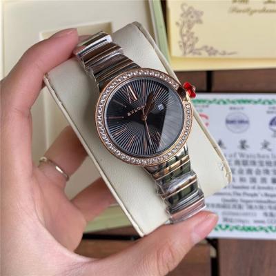 Replica Lvcea Swiss Quartz Movement Womens Watch MOP Dial Diamonds Case Two Tone Rose Gold B E30