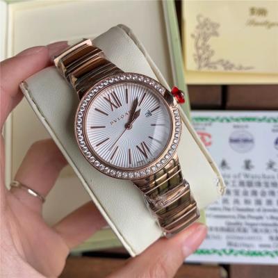 Replica Lvcea Swiss Quartz Movement Womens Watch MOP Dial Diamonds Case Two Tone Rose Gold B E30