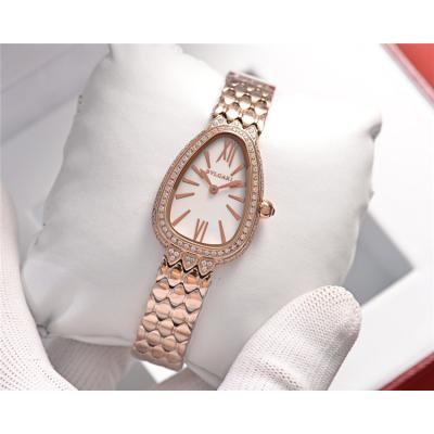 Replica Serpenti Swiss Quartz Movement Womens Watch Red Dial Rose Gold E31