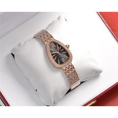 Replica Serpenti Swiss Quartz Movement Womens Watch Red Dial Rose Gold E31