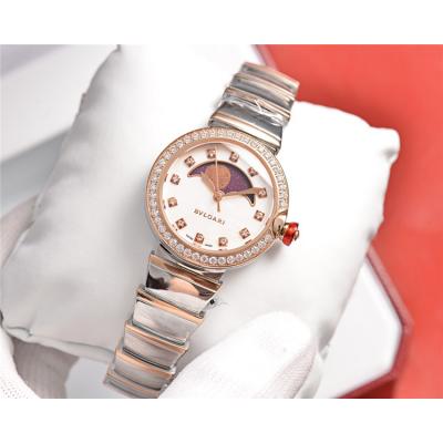 Replica Lvcea Swiss Quartz Movement Womens Watch White Dial Diamonds Case Stainless Steel E33