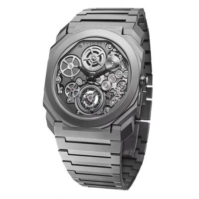 Replica Octo A21j Automatic Movement Mens Watch Skeleton Dial Titanium steel E49