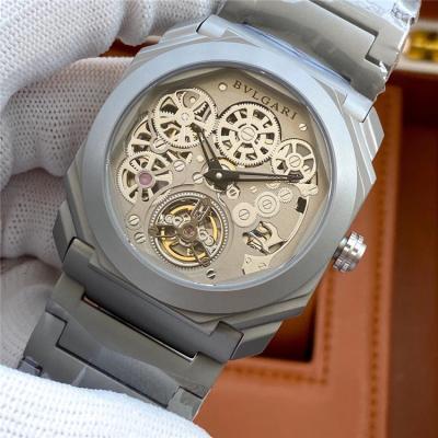 Replica Octo A21j Automatic Movement Mens Watch Skeleton Dial Titanium steel E49