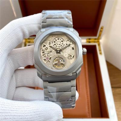 Replica Octo A21j Automatic Movement Mens Watch Skeleton Dial Titanium steel E49