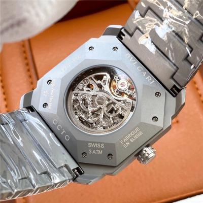 Replica Octo A21j Automatic Movement Mens Watch Skeleton Dial Titanium steel E49