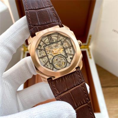 Replica Octo A21j Automatic Movement Mens Watch Skeleton Dial Rubber Strap B E50