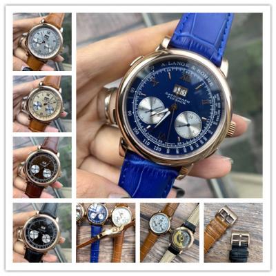 Replica Saxonia  A21j Automatic Movement Mens Watch Blue Dial Leather Strap A E02