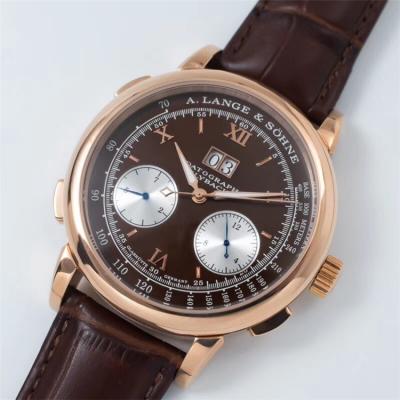 Replica Saxonia  A21j Automatic Movement Mens Watch Brown Dial Leather Strap C E02