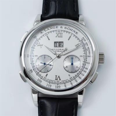 Replica Saxonia  A21j Automatic Movement Mens Watch Blue Dial Leather Strap D E02