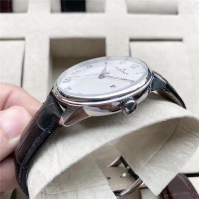 Replica Villeret Japan Miyota 8215 Automatic Movement Mens Watch White Dial Leather Strap A E03