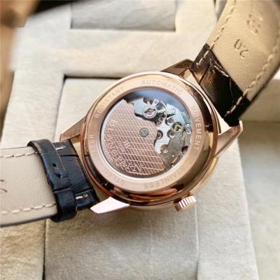 Replica Villeret Japan Miyota 8215 Automatic Movement Mens Watch White Dial Leather Strap B E03