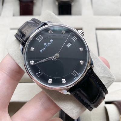 Replica Villeret Japan Miyota 8215 Automatic Movement Mens Watch Black Dial Leather Strap C E03