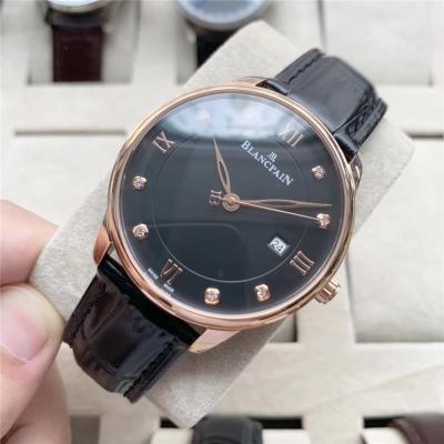 Replica Villeret Japan Miyota 8215 Automatic Movement Mens Watch Black Dial Leather Strap C E03