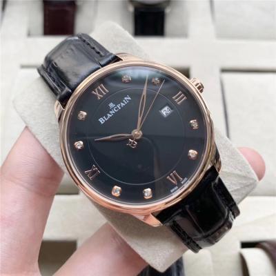 Replica Villeret Japan Miyota 8215 Automatic Movement Mens Watch Black Dial Leather Strap C E03