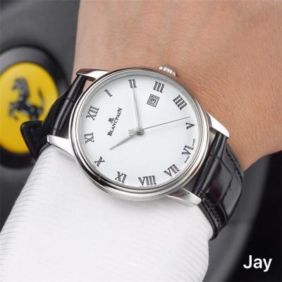 Replica Villeret Japan Miyota 8215 Automatic Movement Mens Watch Black Dial Leather Strap E02