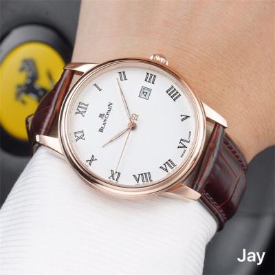 Replica Villeret Japan Miyota 8215 Automatic Movement Mens Watch Black Dial Leather Strap E02