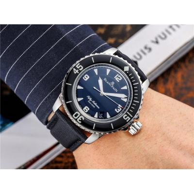 Replica Fifty Fathoms Japan Miyota 821A Automatic Movement Mens Watch Blue Dial Nylon Strap E05